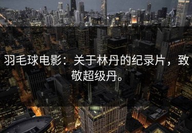 羽毛球电影：关于林丹的纪录片，致敬超级丹。