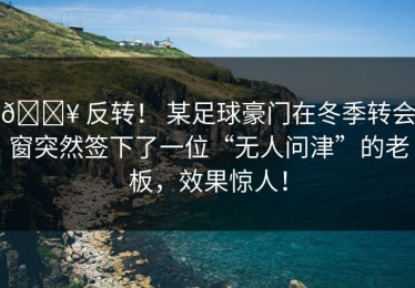 🔥 反转！ 某足球豪门在冬季转会窗突然签下了一位“无人问津”的老板，效果惊人！