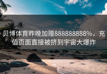 贝博体育昨晚加赠888888888%，充值页面直接被挤到宇宙大爆炸