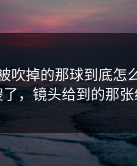 西汉姆被吹掉的那球到底怎么算？看傻了，镜头给到的那张纸