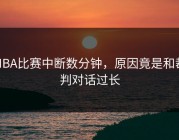 NBA比赛中断数分钟，原因竟是和裁判对话过长