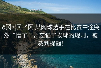 🤦‍♂️ 某网球选手在比赛中途突然“懵了”，忘记了发球的规则，被裁判提醒！