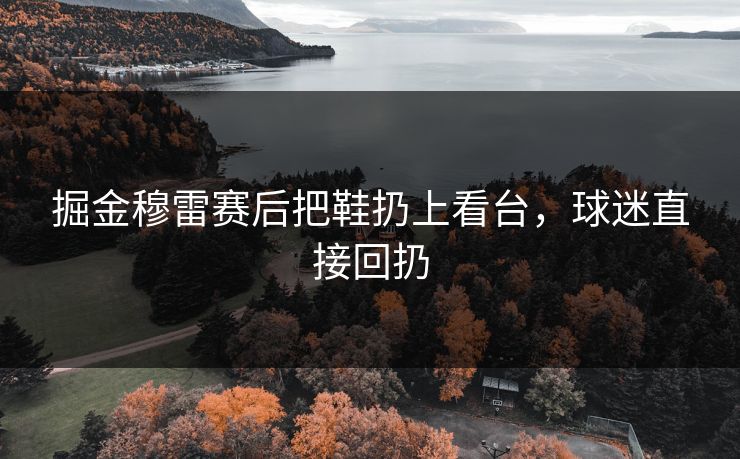 掘金穆雷赛后把鞋扔上看台，球迷直接回扔